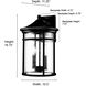 Namath 2 Light 16.75 inch Textured Black Outdoor Wall Sconce